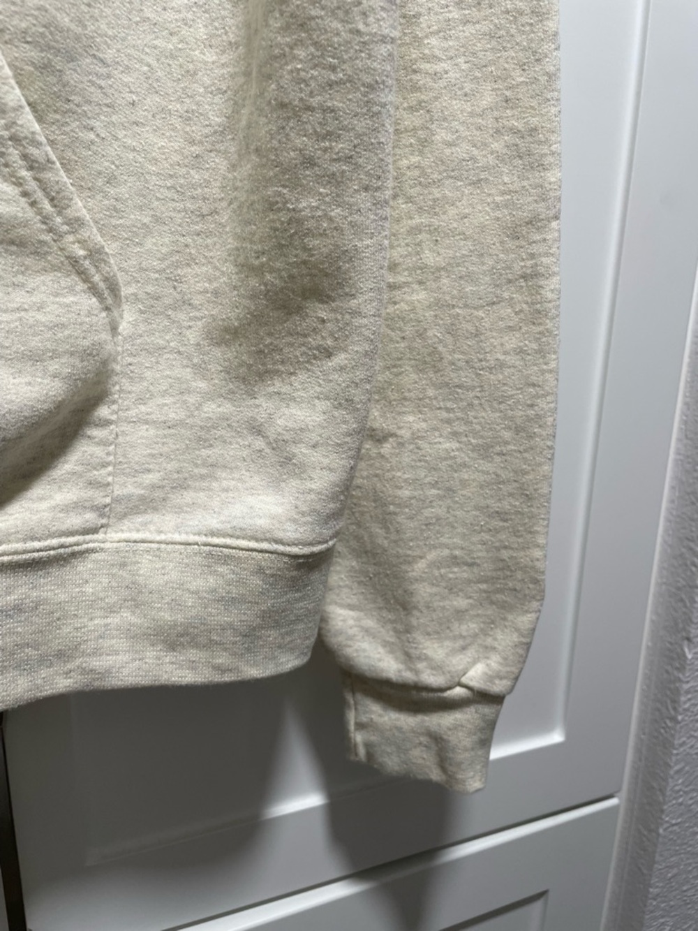 Champion SDSU Classic Twill Hoodie Sweatshirt Heather Oat Light Grey Charcoal - Picture 5 of 13